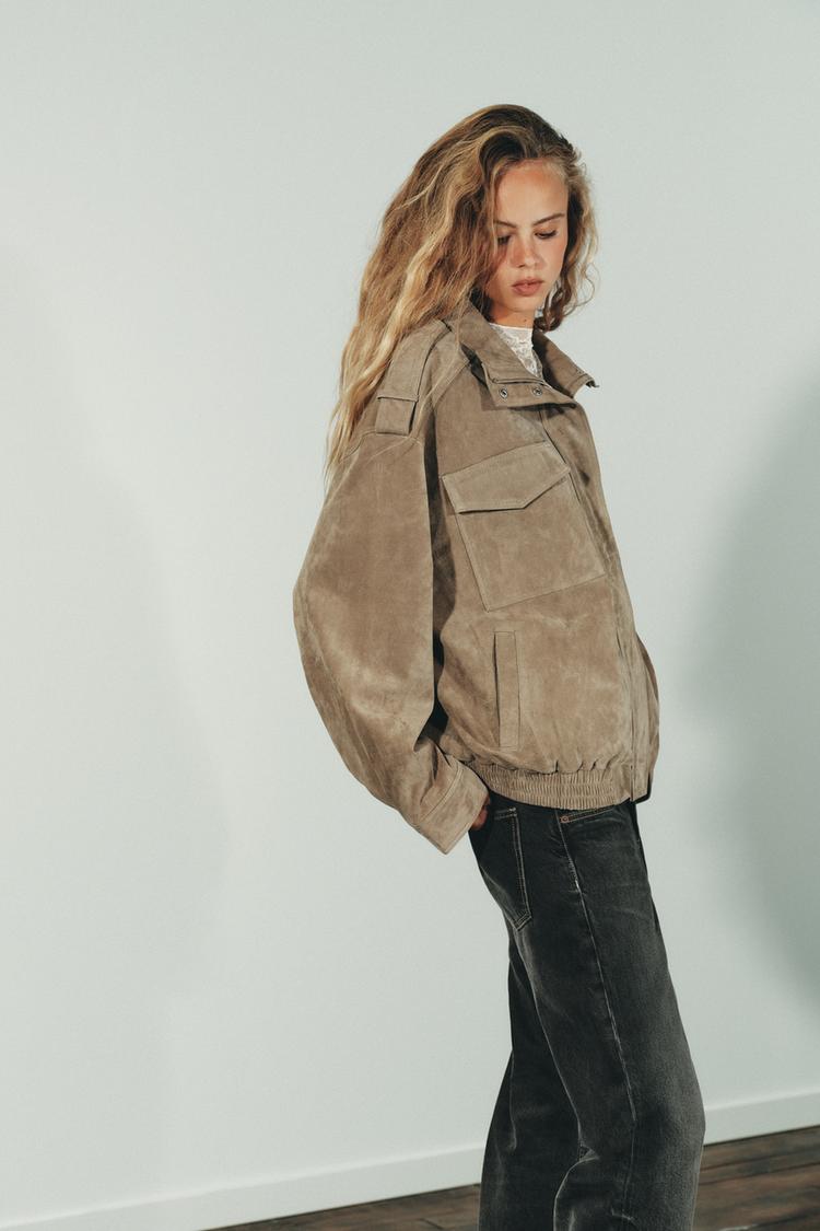 Isabella™ | Chic Suede Jacket in Marble Sand
