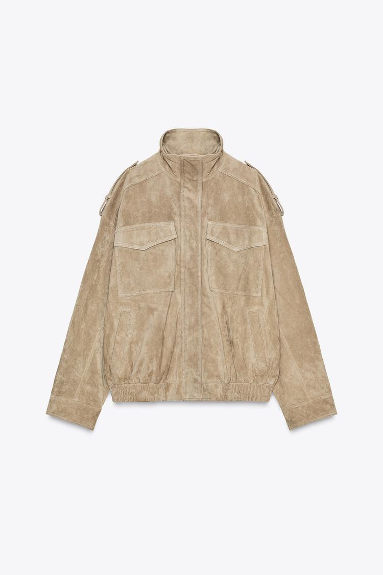 Isabella™ | Chic Suede Jacket in Marble Sand