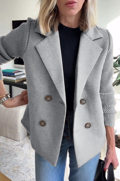Vivienne™ | Stylish Blazer with Cozy Knitted Sleeves