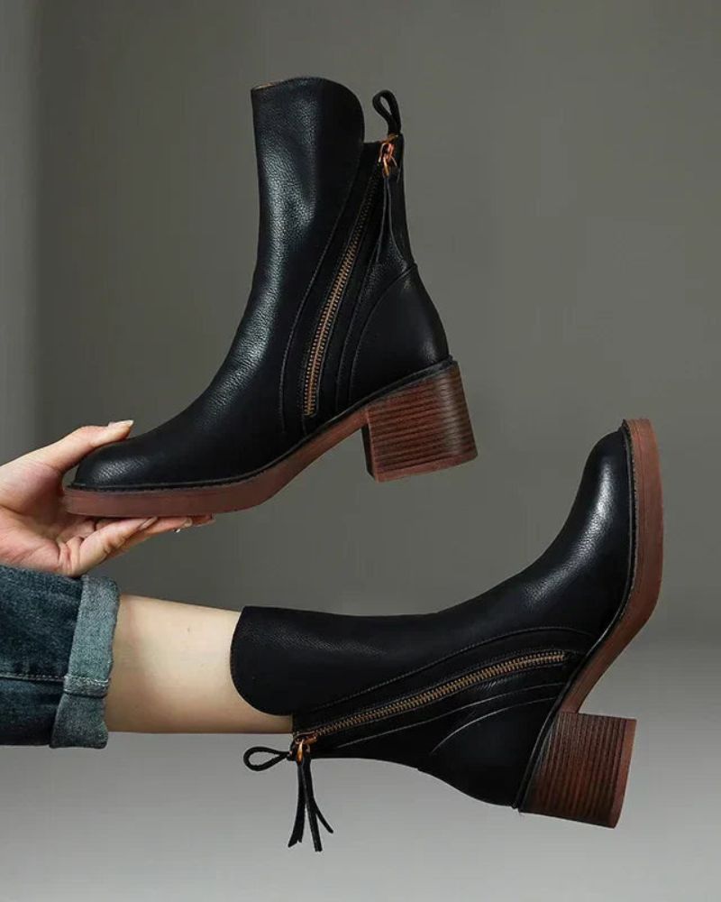 Isabelle™ | Timeless Black Leather Boot for Effortless Elegance