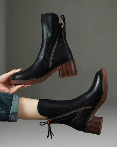 Isabelle™ | Timeless Black Leather Boot for Effortless Elegance