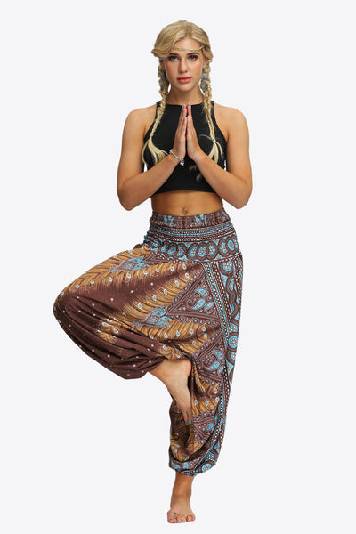 Printed | Comfortable, stylish harem pants with smocked waist