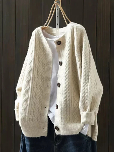 Lorenza™ | Cozy Cable Knit Cardigan for Effortless Elegance