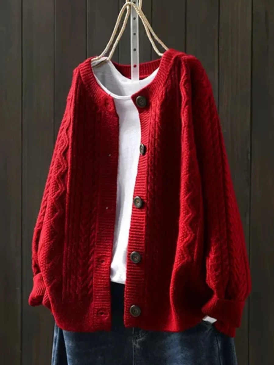 Lorenza™ | Cozy Cable Knit Cardigan for Timeless Elegance