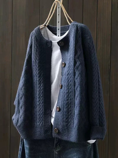 Lorenza™ | Cozy Cable Knit Cardigan for Effortless Elegance