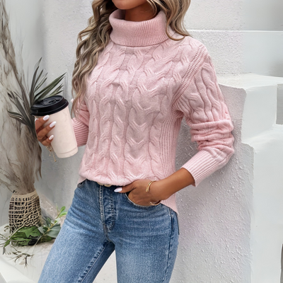 Lila™ | Chic Knitted Roll Neck Jumper