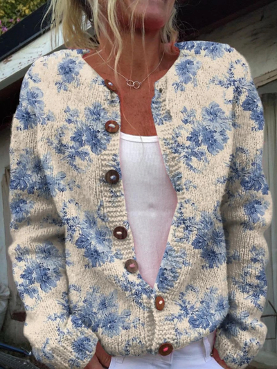 Isabella™ | Charming Floral Print Cardigan for Effortless Elegance