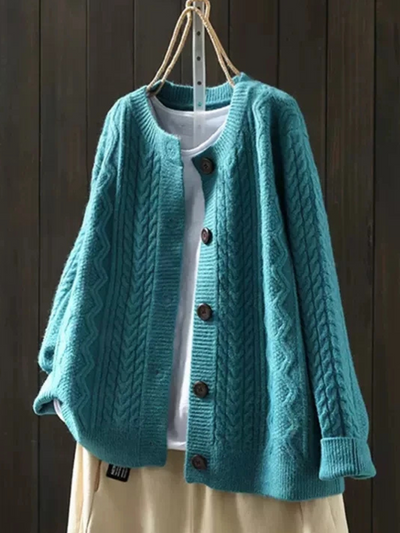 Lorenza™ | Cozy Cable Knit Cardigan for Timeless Elegance