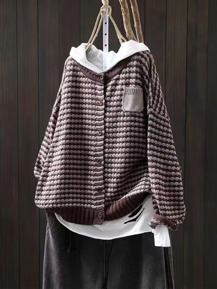 Isabella™ | Luxurious Textured Knit Cardigan for Timeless Elegance