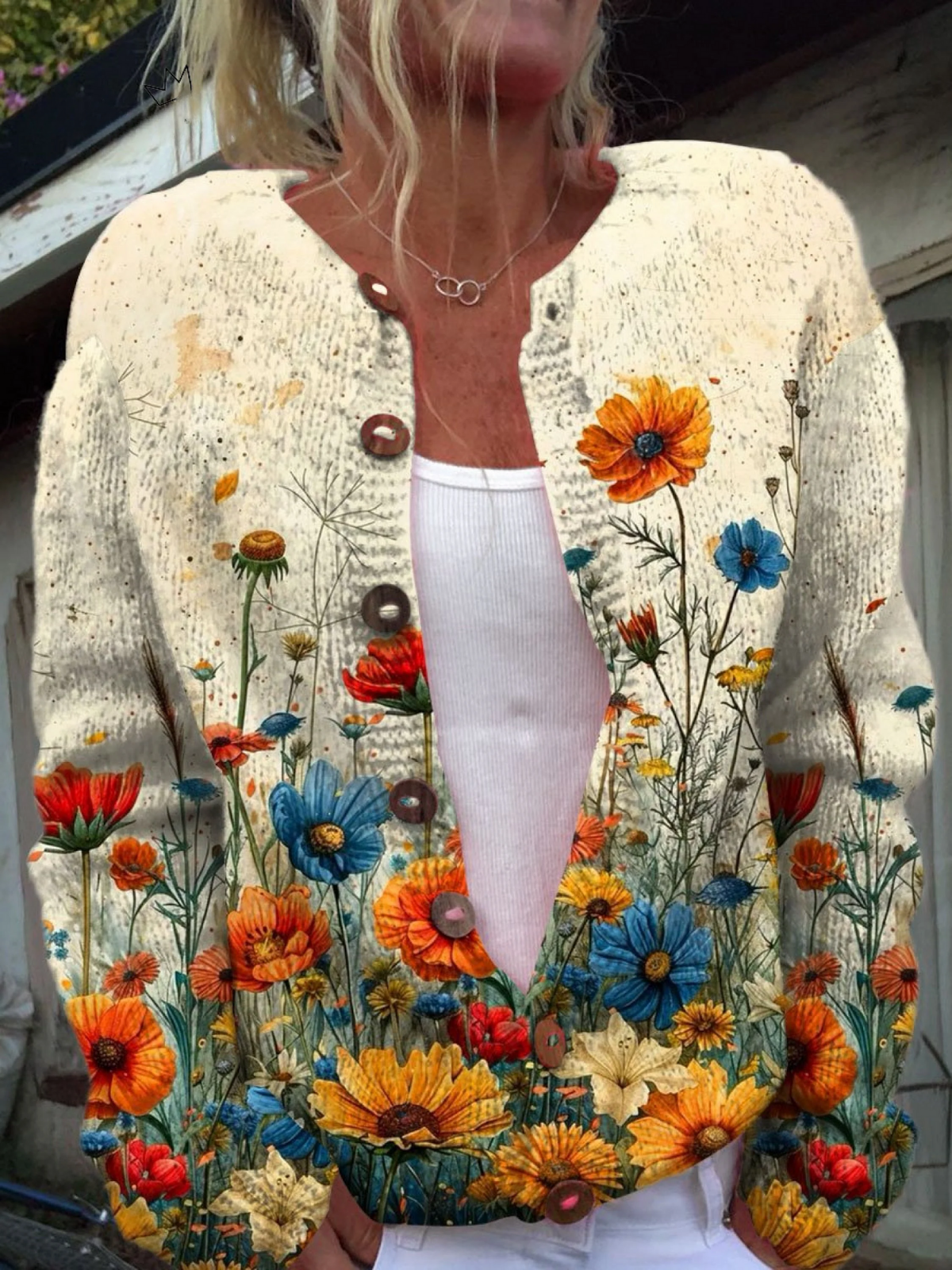 Lila™ | Vintage Floral Cardigan for Timeless Charm