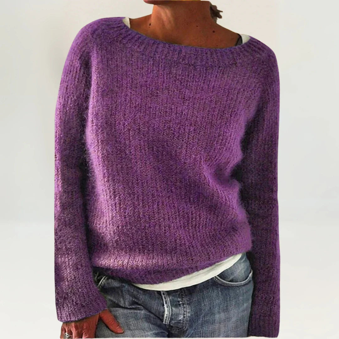Suzy™ | Cozy Purple Sweater for Chic Warmth