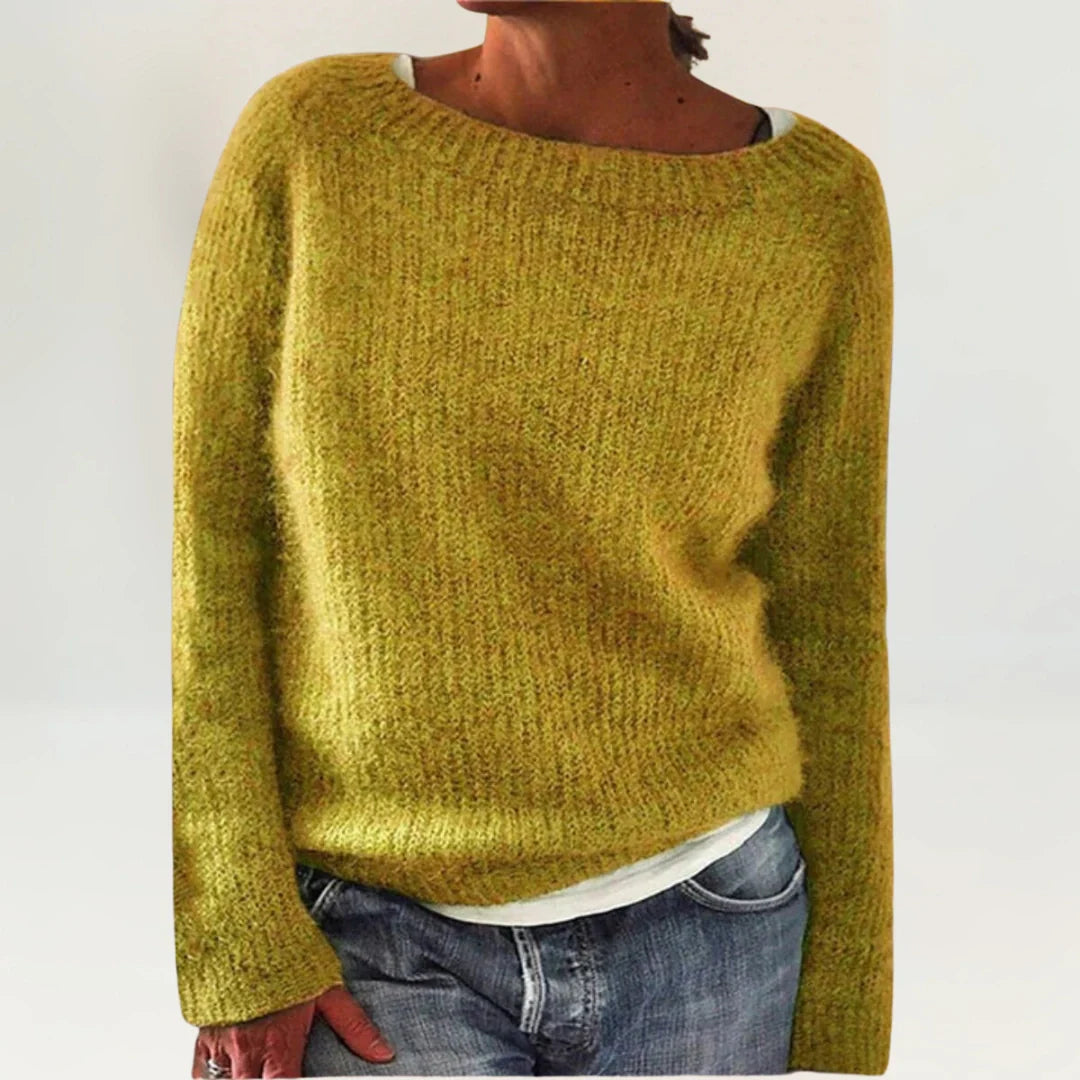 Isabella™ | Cozy Yellow Sweater for Serene Comfort
