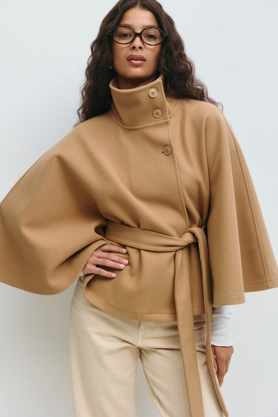 Lara™ | Chic Cape Coat with Cozy Belt