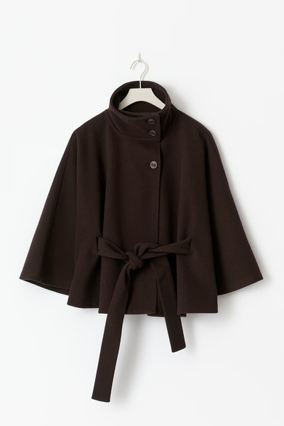 Lara™ | Chic Cape Coat with Cozy Belt