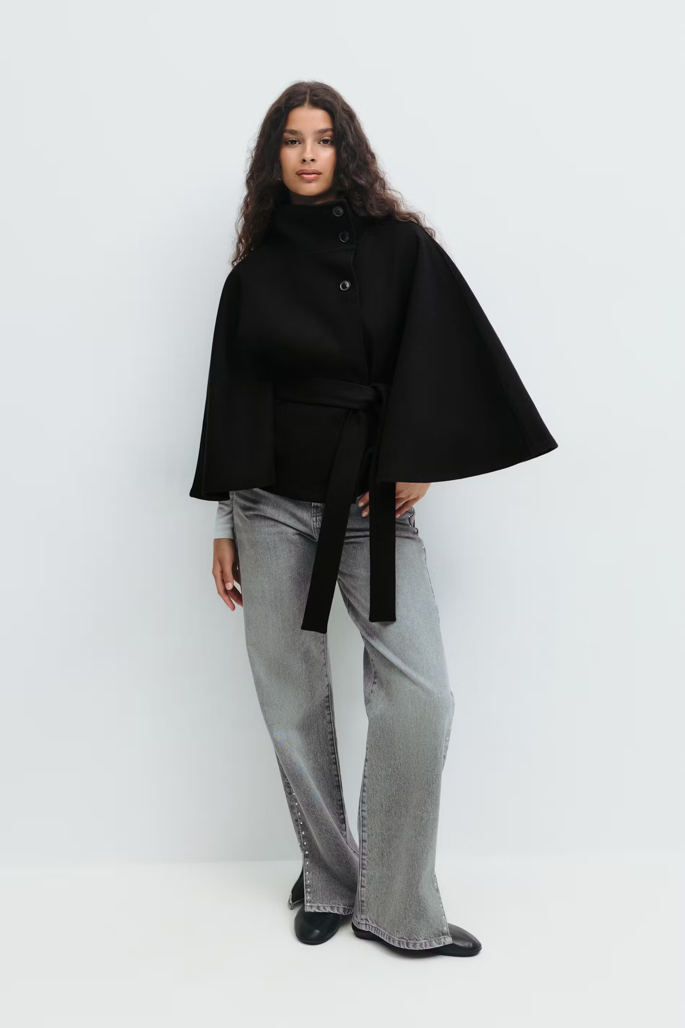 Lara™ | Chic Cape Coat with Cozy Belt