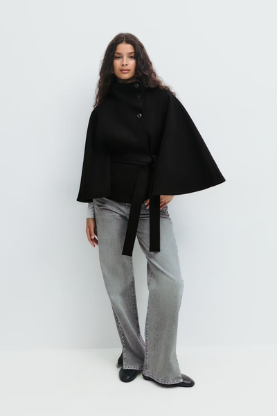 Lara™ | Chic Cape Coat with Cozy Belt