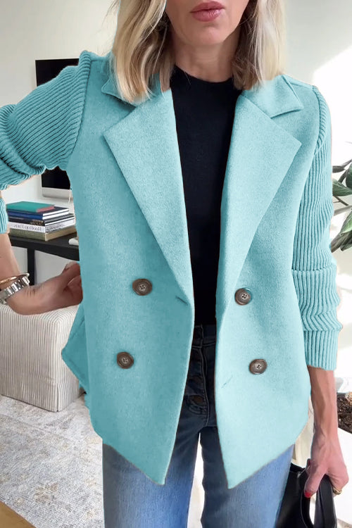 Vivienne™ | Stylish Blazer with Cozy Knitted Sleeves