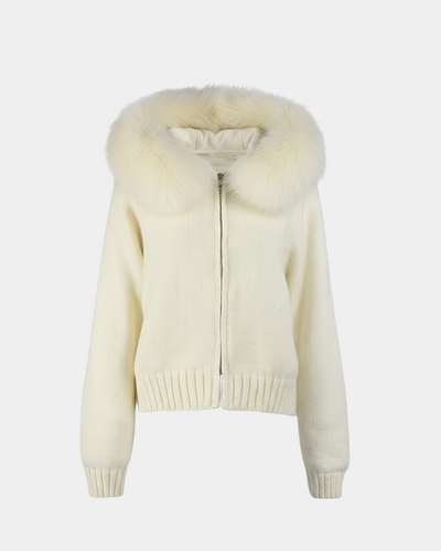 Lenora™ | Luxurious Knitted Coat with Chic Fur Collar