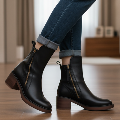 Isabelle™ | Timeless Black Leather Boot for Effortless Elegance