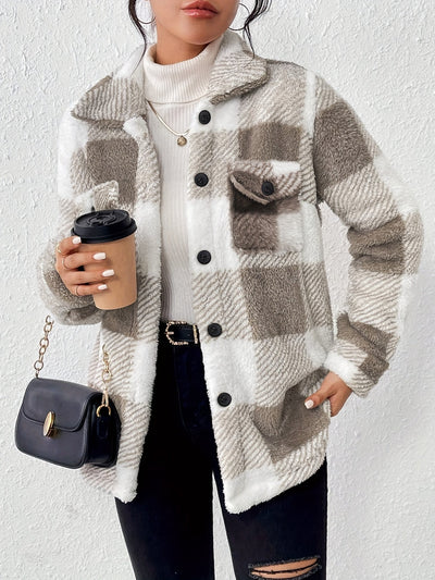 Clara™ | Chic Checked Autumn Jacket for Cozy Elegance