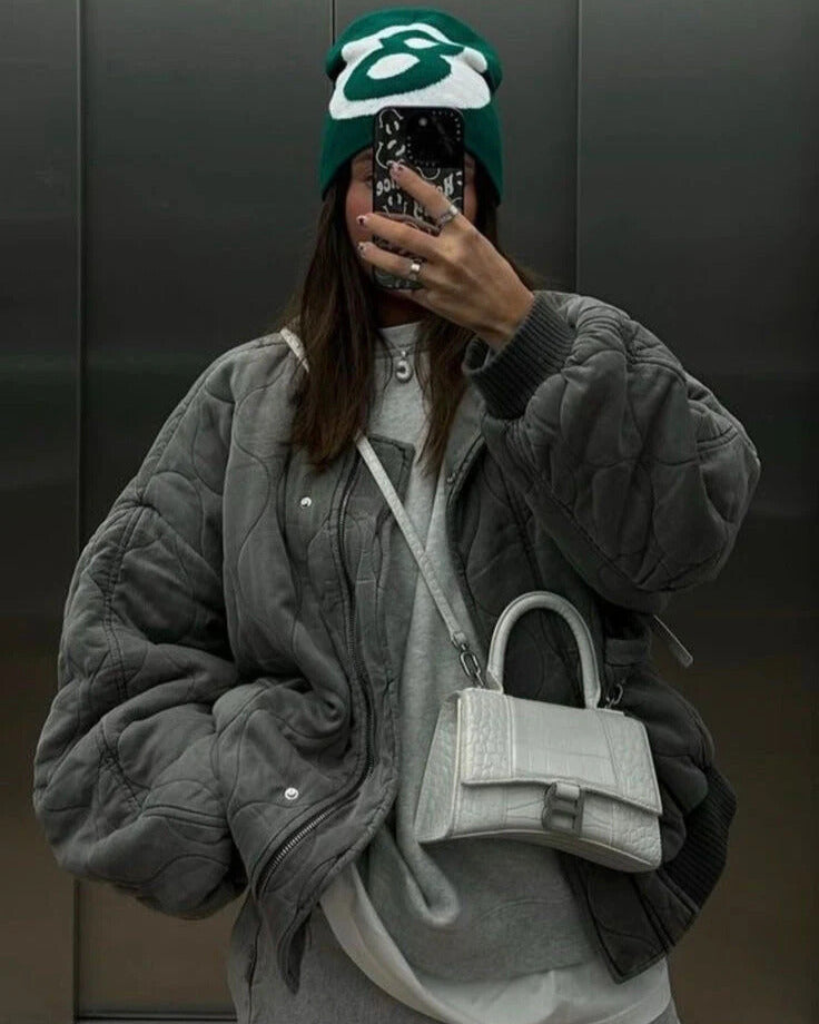 Lila™ | Stylish Padded Bomber Jacket for Chic Comfort