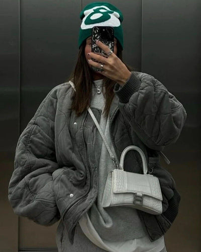 Lila™ | Stylish Padded Bomber Jacket for Chic Comfort