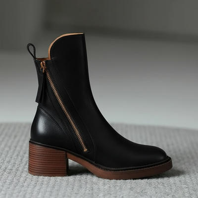 Isabelle™ | Timeless Black Leather Boot for Effortless Elegance