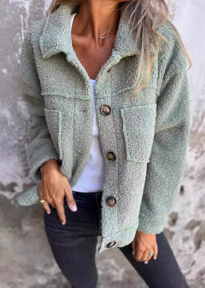 Clara | Soft fleece jacket with buttons and cozy warmth