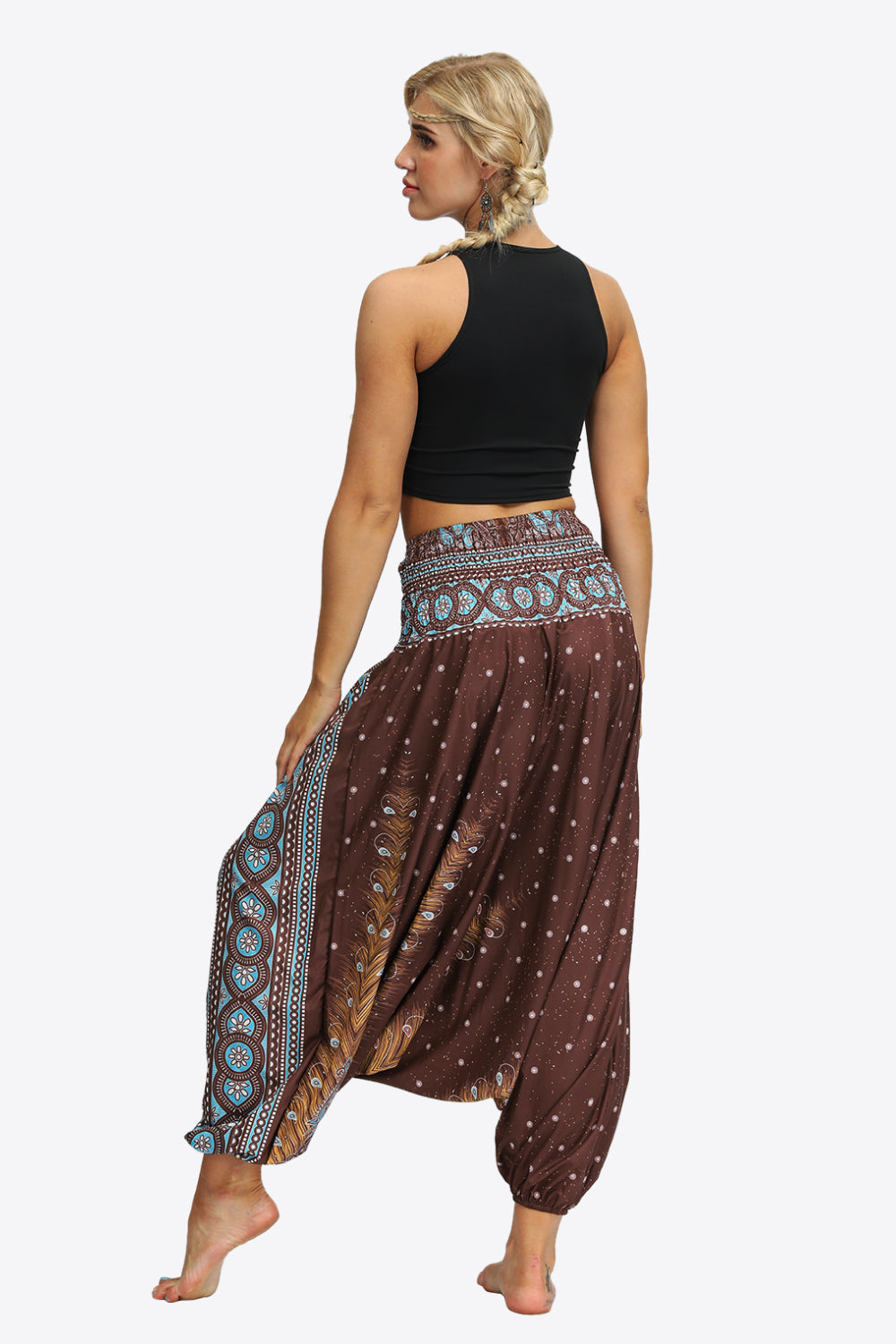 Printed | Comfortable, stylish harem pants with smocked waist