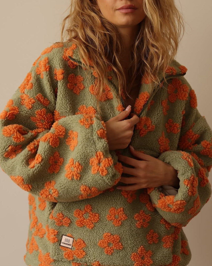 Lily™ | Cozy Floral Fleece Pullover