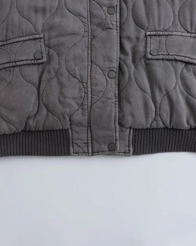 Lila™ | Stylish Padded Bomber Jacket for Chic Comfort
