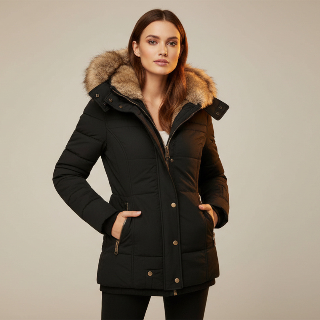 Sofia™ | Warm faux fur-lined winter coat