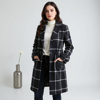 Vivienne™ | Chic Plaid Tweed Coat
