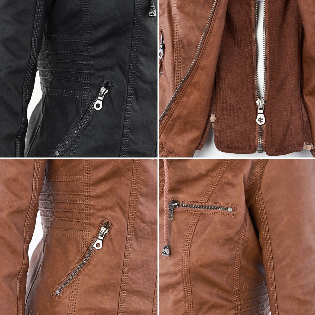 Monika™ | Elegant and durable leather jacket