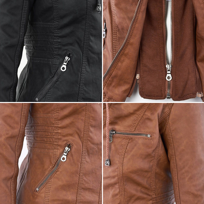 Monika™ | Elegant and durable leather jacket