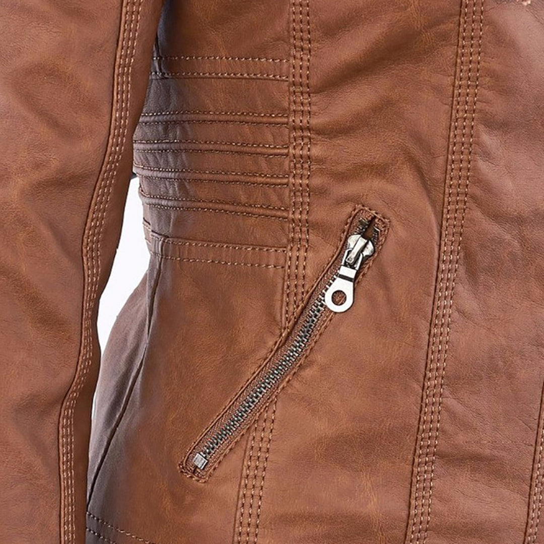 Monika™ | Elegant and durable leather jacket