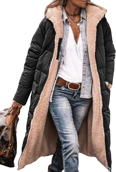 Lila™ | Cozy Hooded Winter Coat for Chic Comfort