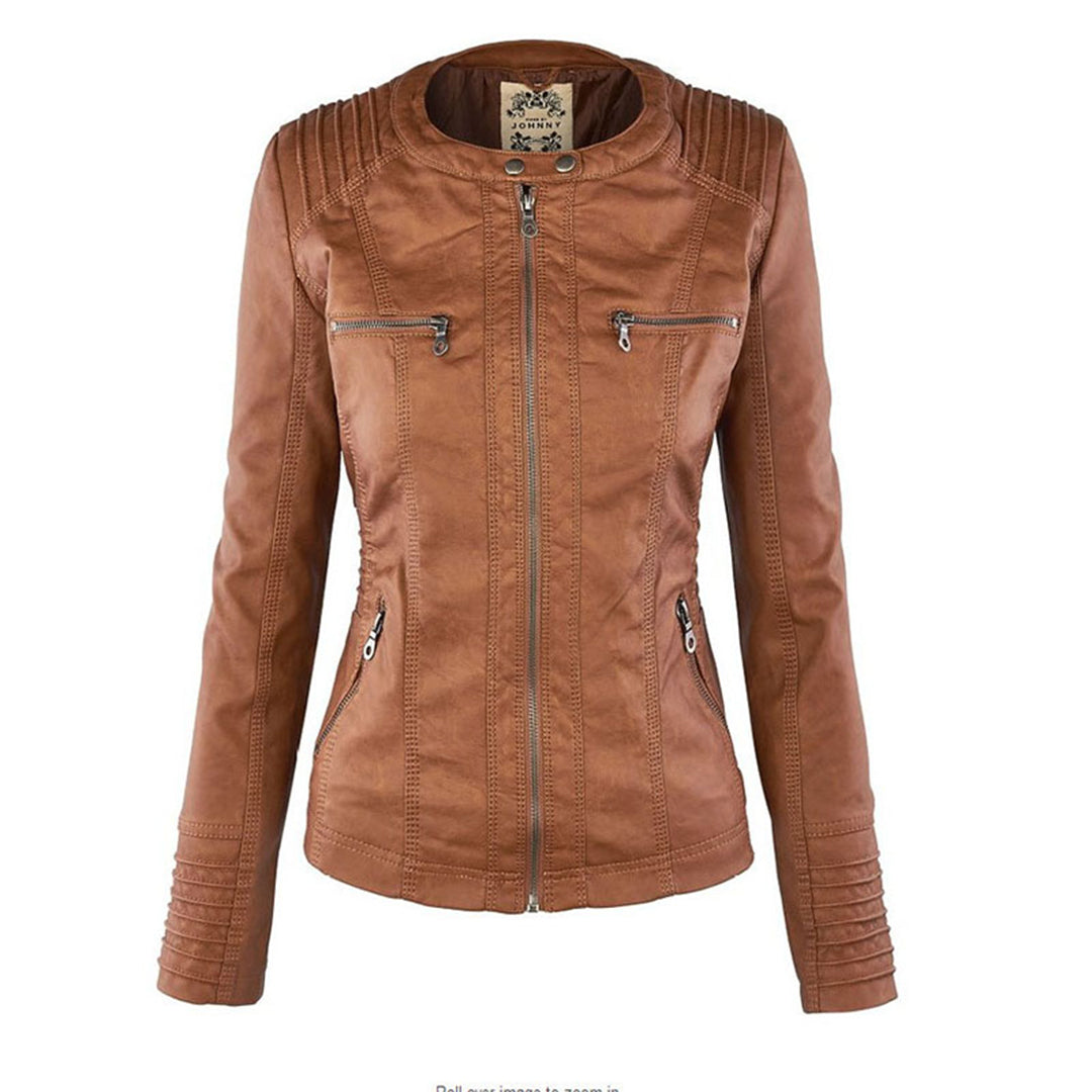 Monika™ | Elegant and durable leather jacket