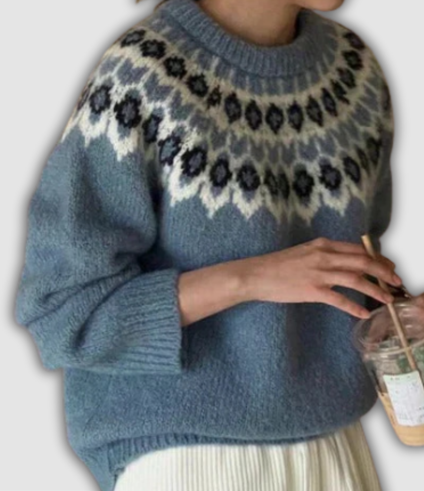 Coralie™ | Retro Jacquard Sweater for Timeless Charm