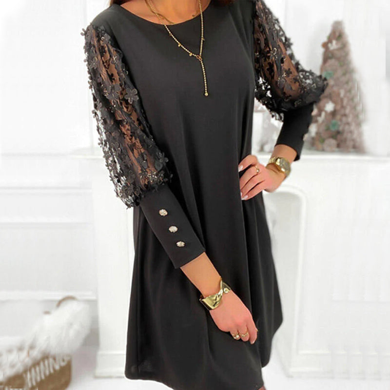 Della | Elegant dress with stylish puff sleeves