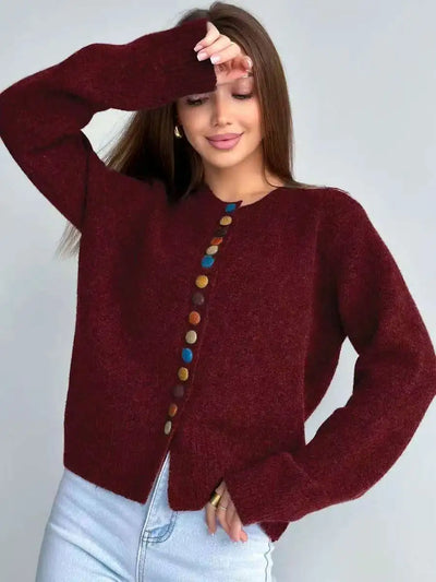 Noelle™ | Chic Button-Accent Cardigan for Effortless Elegance