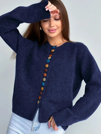 Noelle™ | Chic Button-Accent Cardigan for Effortless Elegance