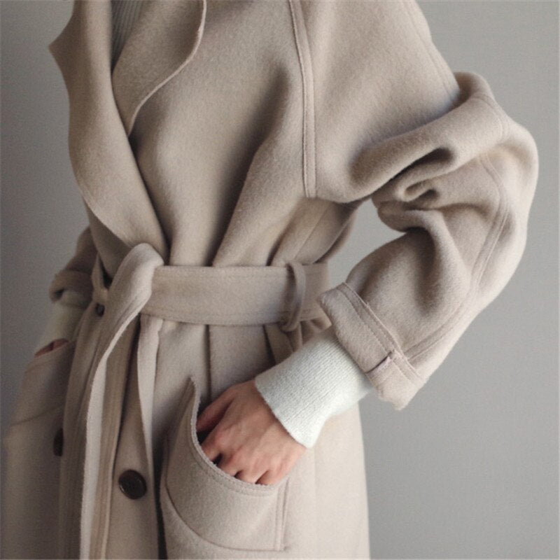 Isabella™ | Chic Wool Blend Coat for Timeless Elegance
