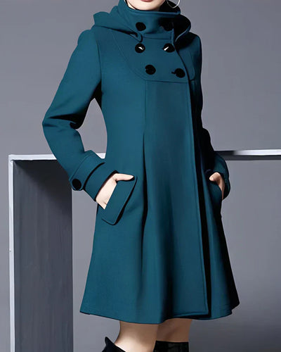 Isabella™ | Chic Wool Coat with Cozy Hood