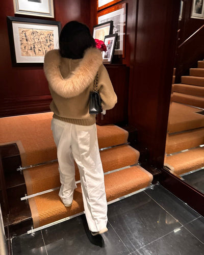 Lenora™ | Luxurious Knitted Coat with Chic Fur Collar