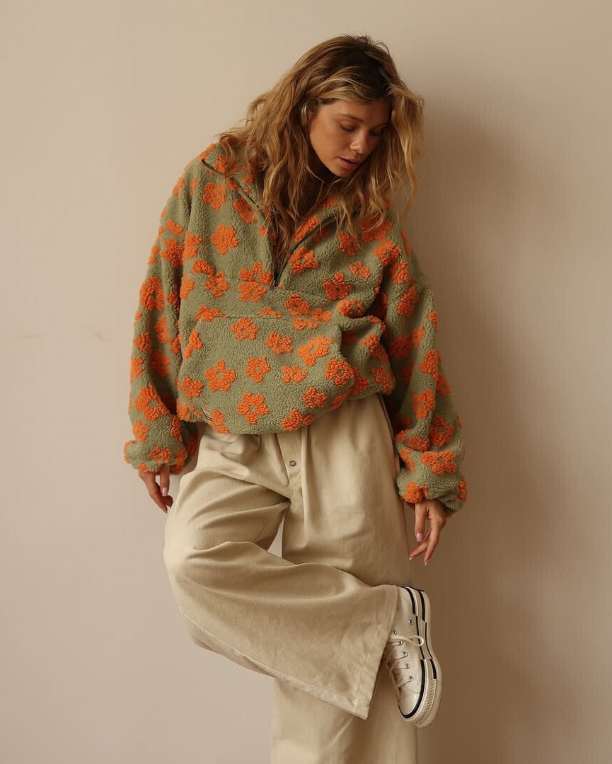 Lily™ | Cozy Floral Fleece Pullover