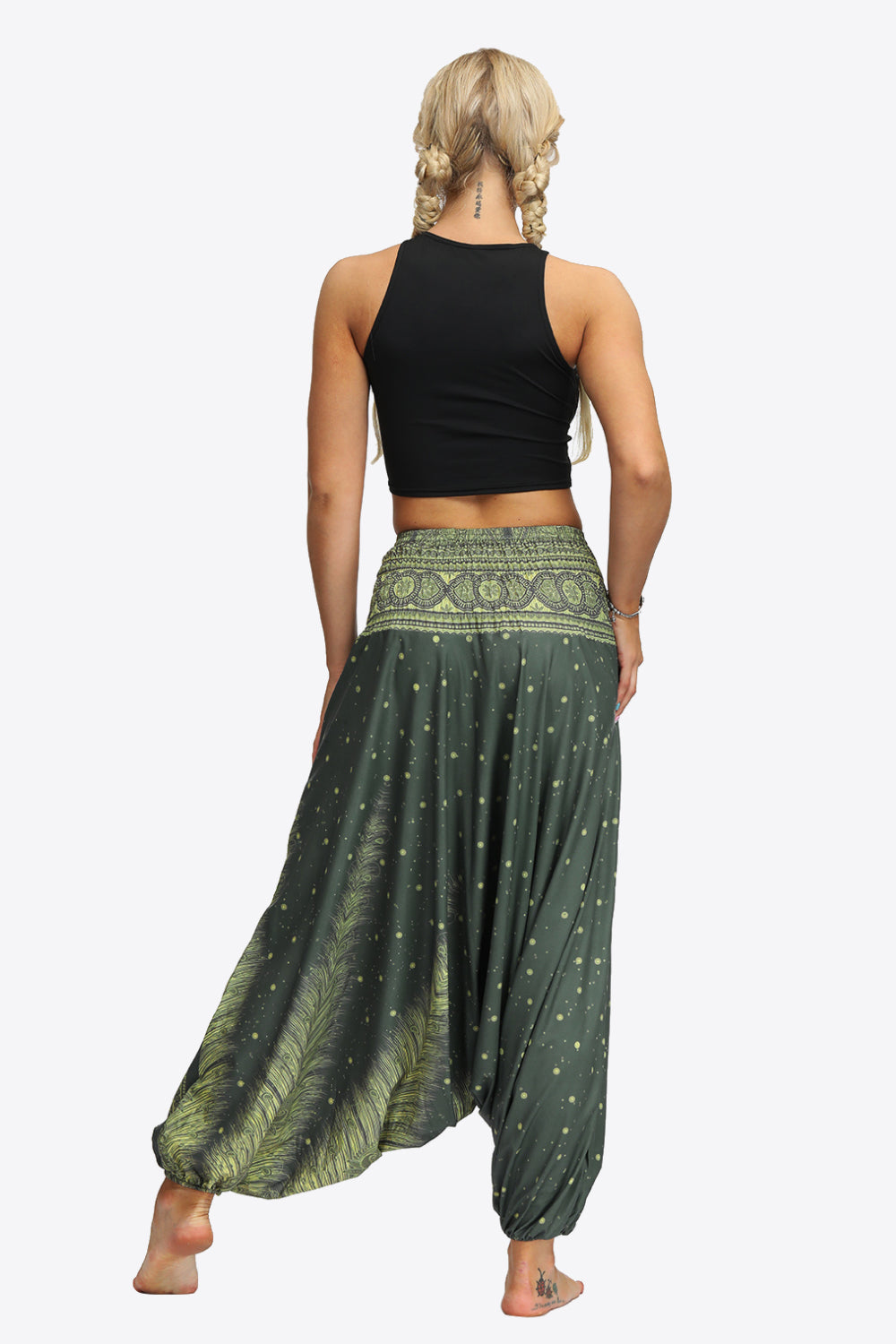 Printed | Comfortable, stylish harem pants with smocked waist