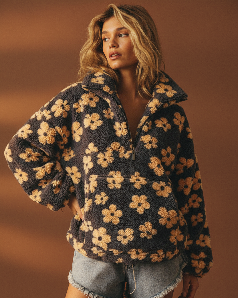 Lily™ | Cozy Floral Fleece Pullover