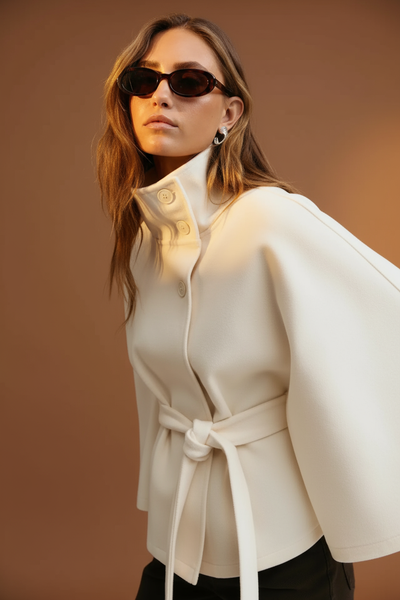 Lara™ | Chic Cape Coat with Cozy Belt