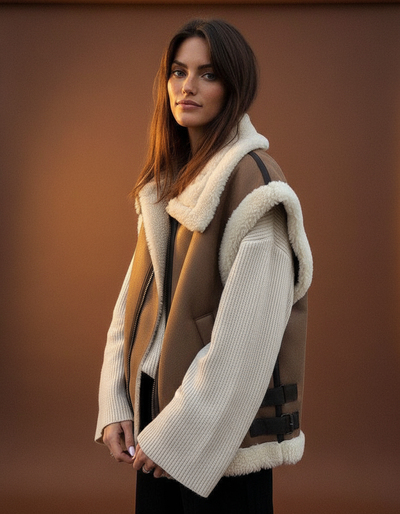 Evelyn™ | Cozy Teddy Gilet for Chic Warmth